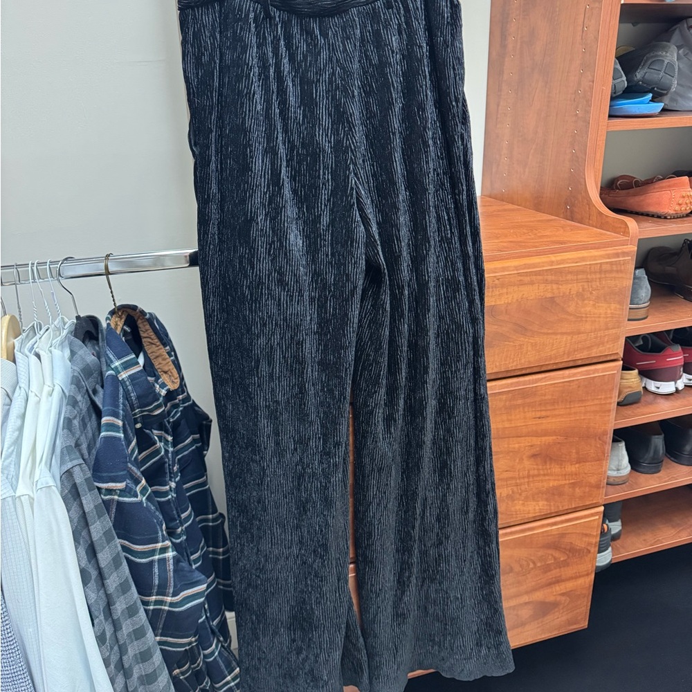 PatBO Black Velvet Trousers